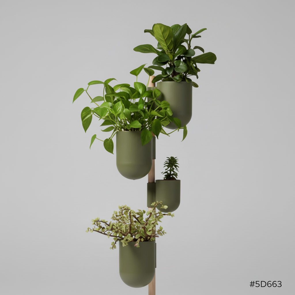 Zarif Modüler  (1 adet 10 cm ve 3 adet 15 cm saksı içerir.)