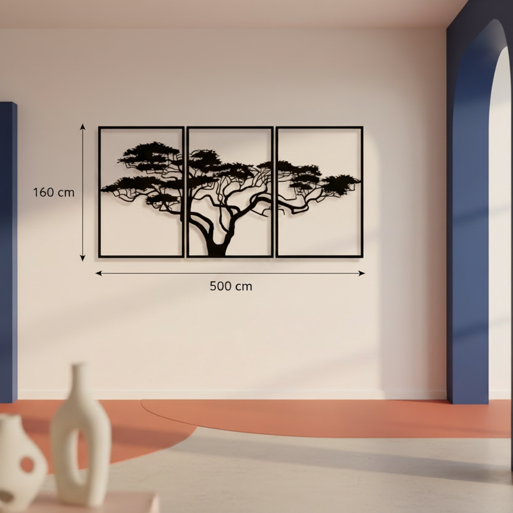 Hayat Ağacı – 3 Parçalı Duvar Sanatı